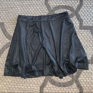 Black mini skirt